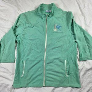 Princess Cruises Womens XXL Mint Green Full Zip Jacket Casual Long Sleeve